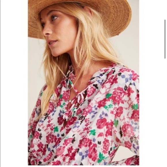 NWT Misa Los Angeles Delilah Floral Mini Dress in Neutral Motif - Picture 3 of 7